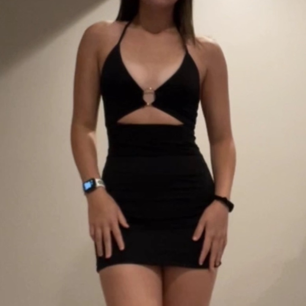 Princess Polly Charcoal Halter Dress